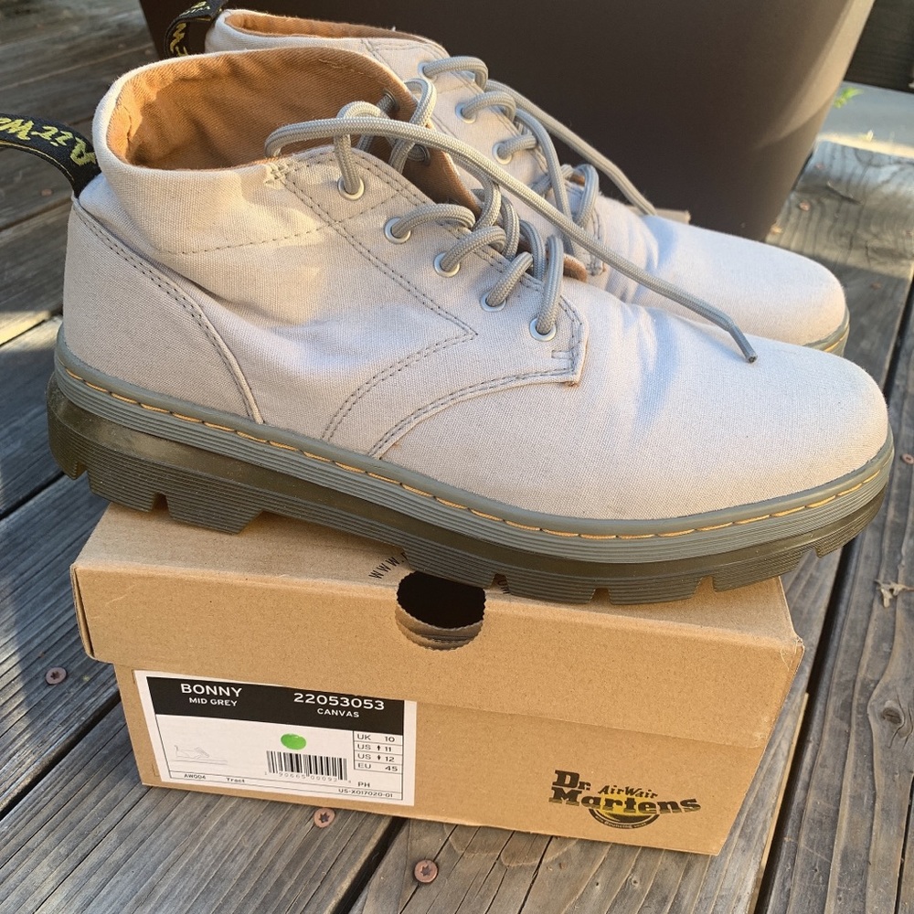 Doc Martens Bonny Mid Grey Canvas Shoes